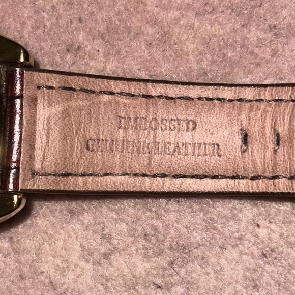 Michael Kors MK 5106 Gold Bling Watch with Genuine Leather Brown Band - Picture 9 of 12